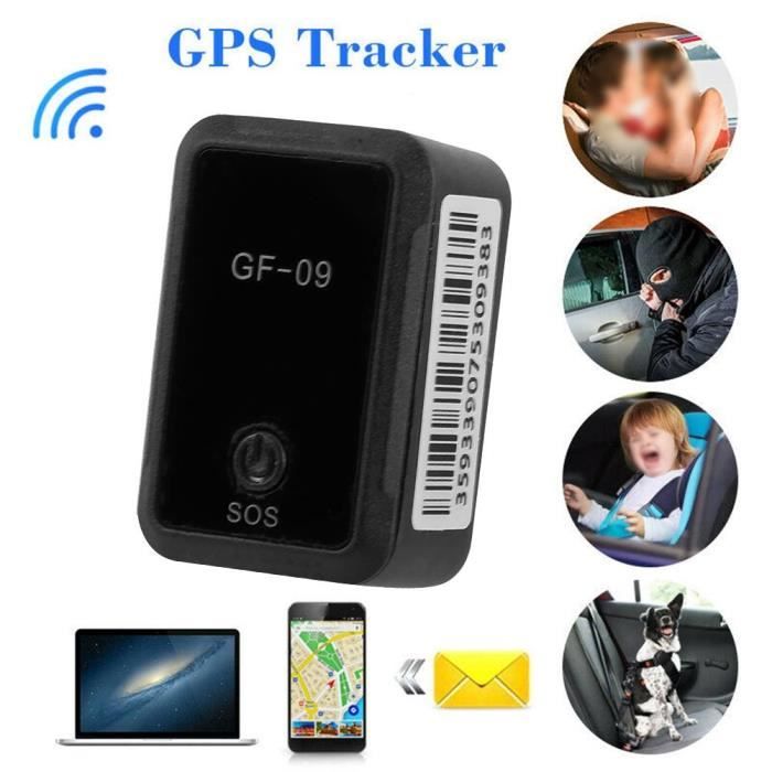 VINGVO Mini Localisateur Mini voiture GPS alarme traceur magnétique suivi personnel antivol localisateur