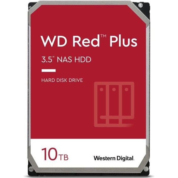 WD Red™ Plus - Disque dur Interne NAS - 10To - 7200 tr/min - 3.5\