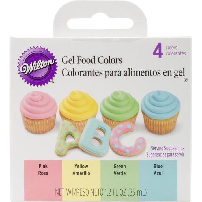 Colorant alimentaire gel mis 4/Pkg-P?ques