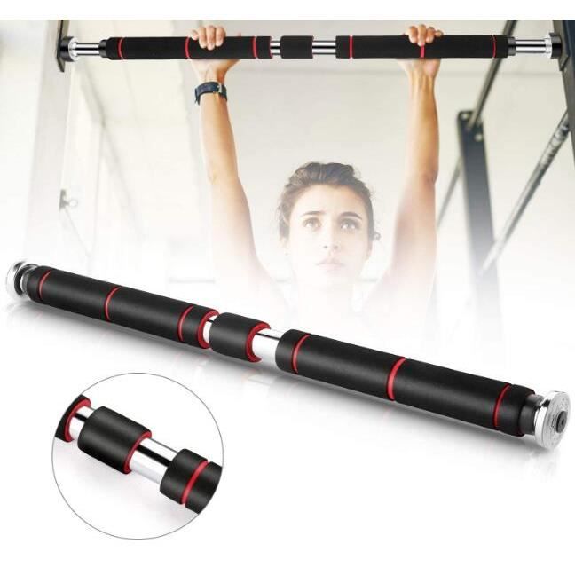 Barre de Traction sans Fixation, Barre de Porte Réglable de 60 à 100 cm - Barre de Traction en Acier Robuste Chargeable jusqu'à 100