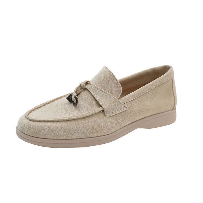 Baskets Décontractées PDQ Ryno En Daim Véritable Pour Femme - Taille 45.5 EU, Couleur Beige, Enfiler Facile