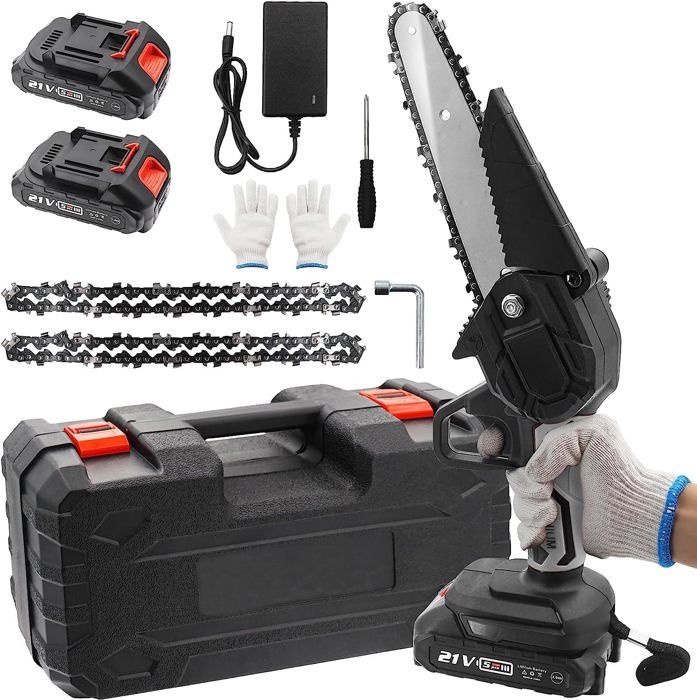 Mini Tronçonneuse à Batterie 6 Pouces, Mini Tronçonneuse électrique