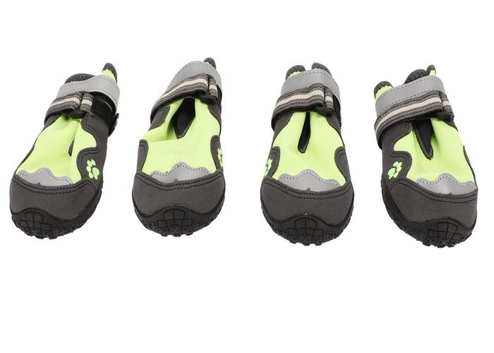 Meilleurs prix pour 4 Pièces Chaussures pour Chien Respirantes avec Sangles Réfléchissantes Chaussons pour Chien Antidérapants Chaussons