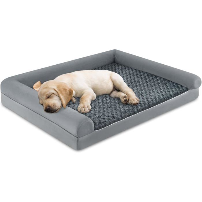 Comparer les prix de COSTWAY Lit L pour Chien jusquà 36kg Coussin en Mousse Forme dŒuf Housse Amovible Lavable Fond Antidérapant Tissu Imperméable