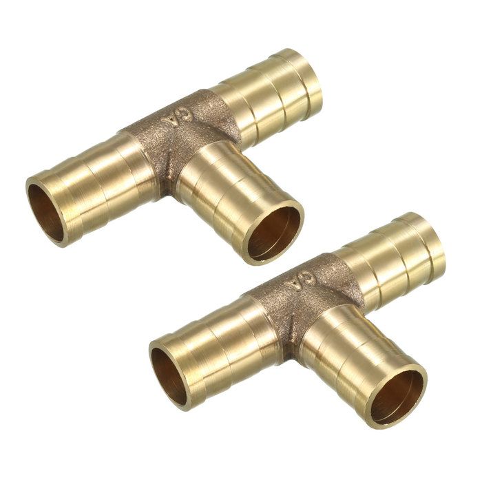 Raccord SOURCING MAP 2Pcs 12 Mm Raccords Cannel Tuyau En T En Laiton 3 Raccord SOURCING MAP 2Pcs 12 Mm Raccords Cannel Tuyau En T En Laiton 3