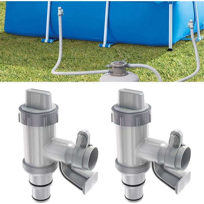 Adaptateur de tuyau pour piscine hors sol accessoires pour système de pompe de piscine pour tuyau 32/38 mm (lot de 2)