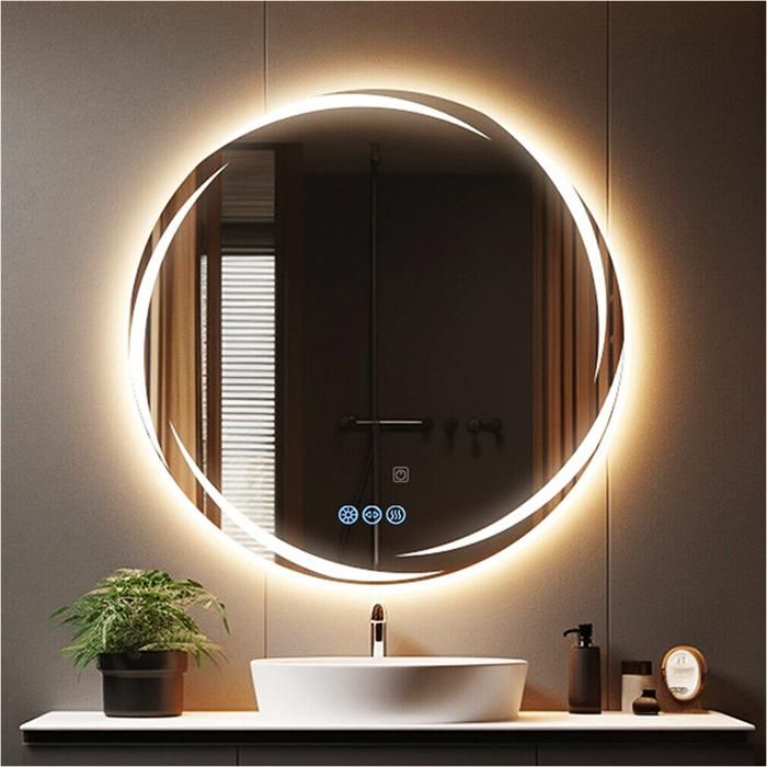 Miroir De Salle De Bain LED Alasta - Bluetooth, Horloge, Interrupteur - Neuf Sous Emballage