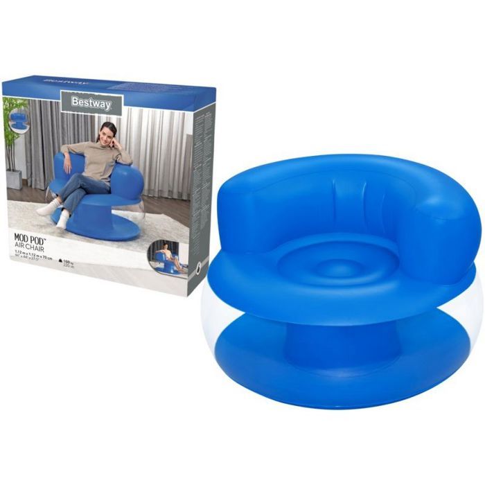 Fauteuil gonflable - BESTWAY - 75138 - Bleu - Plastique - 1 personne