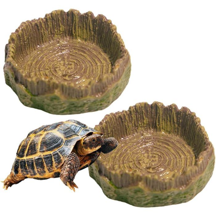 Meilleurs prix pour 2 bols eau reptiles tortues terrestres amphibiens lézards grenouilles geckos