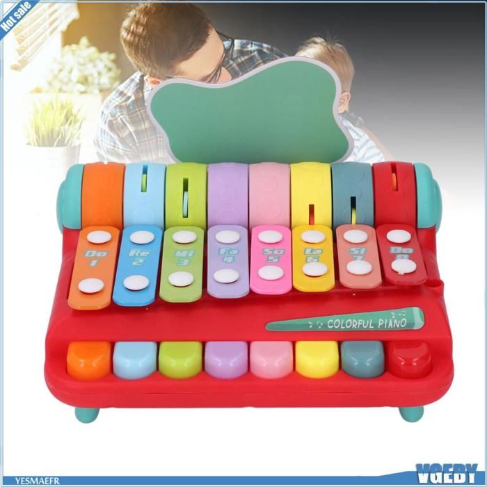 Drfeify jouet pour piano pour bébé Mini piano jouet bébé 8 touches