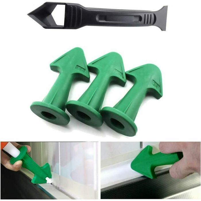 4 pcs scellant buse grattoir angle détanchéité joint de silicone outil propre