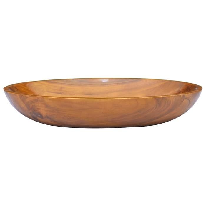 Lavabo en bois de teck massif - MEUBLECHIC - 60x40x10 cm - Bois dur de teck - Finition lisse - Facile à nettoyer