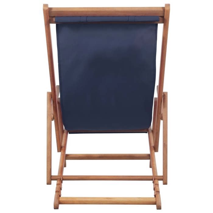 Bleu Meuble dextérieur/Chaise à Manger - SARAZYJ - Chaise pliable de plage - Tissu et cadre en bois Bleu Hot91956680