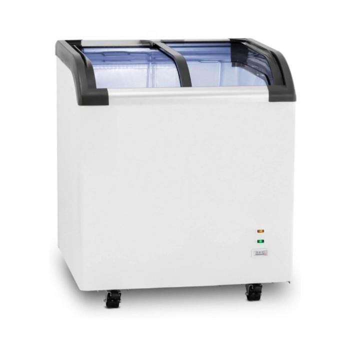 Congélateur coffre 180L - vitre bombée - -18°C - coulissante - LED intérieur - 2 paniers - 230V - Pesage Mb