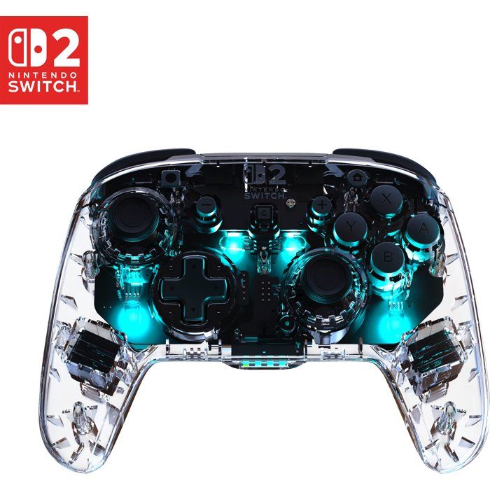 Manette gaming - TURTLE BEACH - Nintendo Switch 2 - Afterglow - Sans fil - Transparente avec éclairage RGB