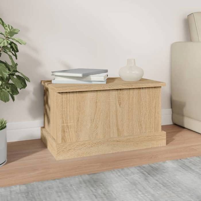 (12596)Moderne Coffre de rangement Chêne Sonoma 50x30x28 cm Bois dingénierie poid:9.14 kg