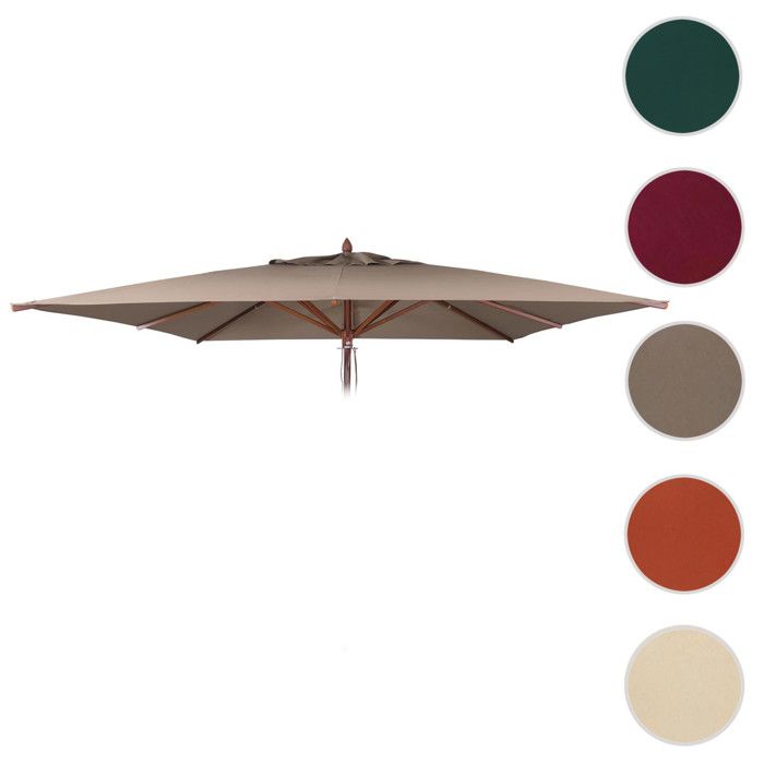 Toile de rechange pour parasol de restaurant en bois HWC-C57b housse de parasol carrée 3 x 3 m po