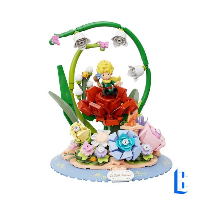Jeux de construction - PANTASY - Le Petit Prince Larche Fleurie - 325 pièces - Diorama avec rose et figurines - À monter soi-même