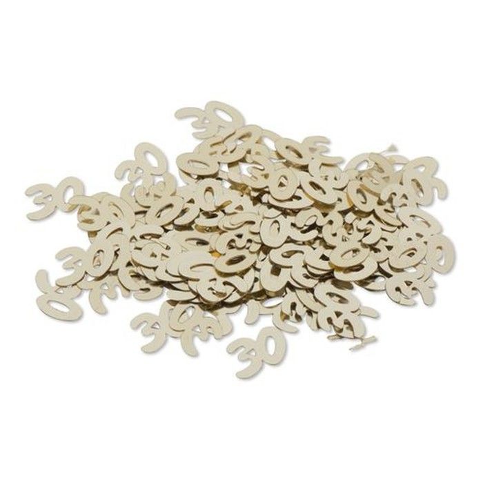 CONFETTIS PAPIER NOMBRE 30 1CM 17G OR