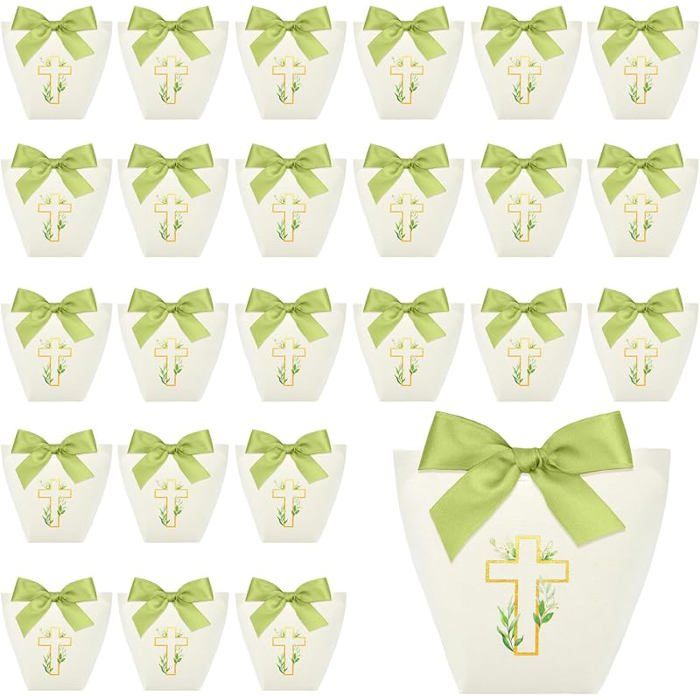 30Pcs Boite Dragees Bapteme Boite Dragees Mariage Contenant Dragées Communion Contenant Dragées Baptême Cadeau Bapt POCHETTE CADEAU