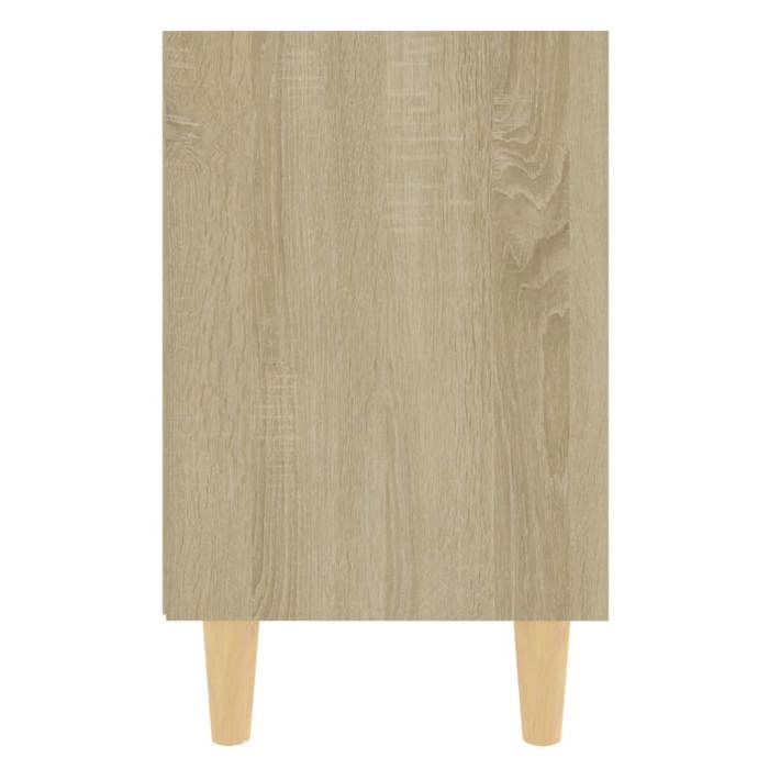 Tables de chevet pieds en bois 2 pcs Chêne sonoma 40x30x50 cm_2 ans garantie_54584