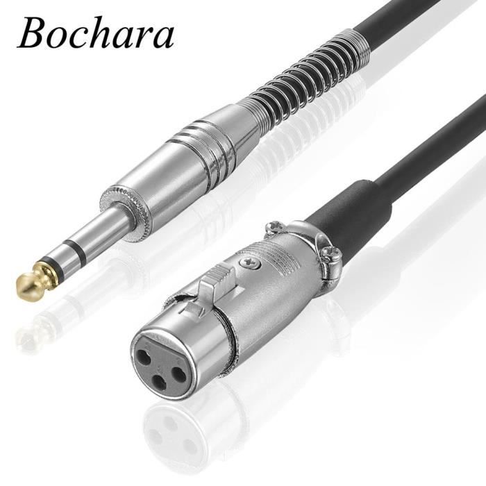 Câble Audio 6,35 Mm TRS Vers XLR Femelle Balancé 1 M – Qualité Studio, Cuivre Pur, Blindage Double, Pour Console, Micro, Guitare, Ampli