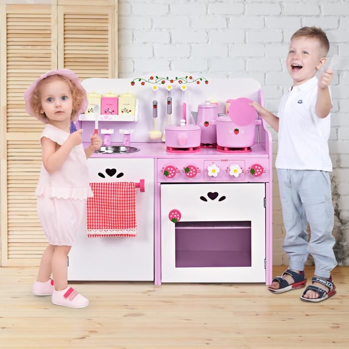 Beaupretty Évier Et Cuisinière à Induction Jouets – Ensemble De Cuisine Factice Avec Robinet, Effets Lumineux Et Sonores