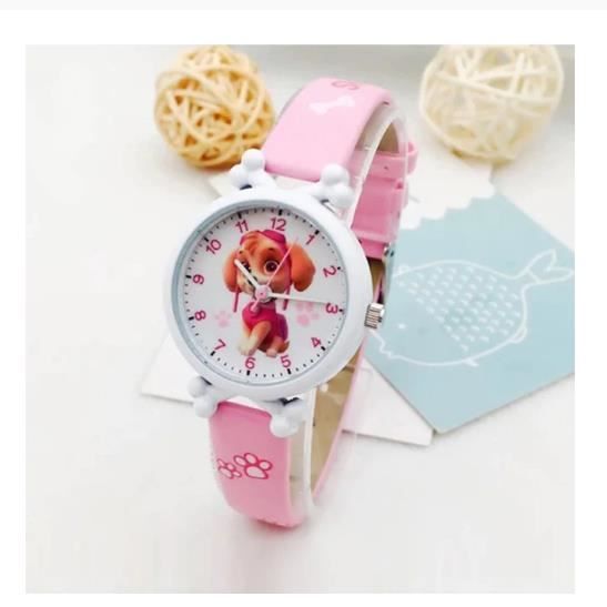 Montre analogique pour enfant fille avec aiguilles Pat patrouille