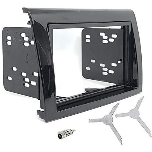 Kit Montage Autoradio 1 DIN Pour Fiat 500 2007-2014 - Cadre Façade, Adaptateur Antenne, Clés De Démontage - Blanc/beige