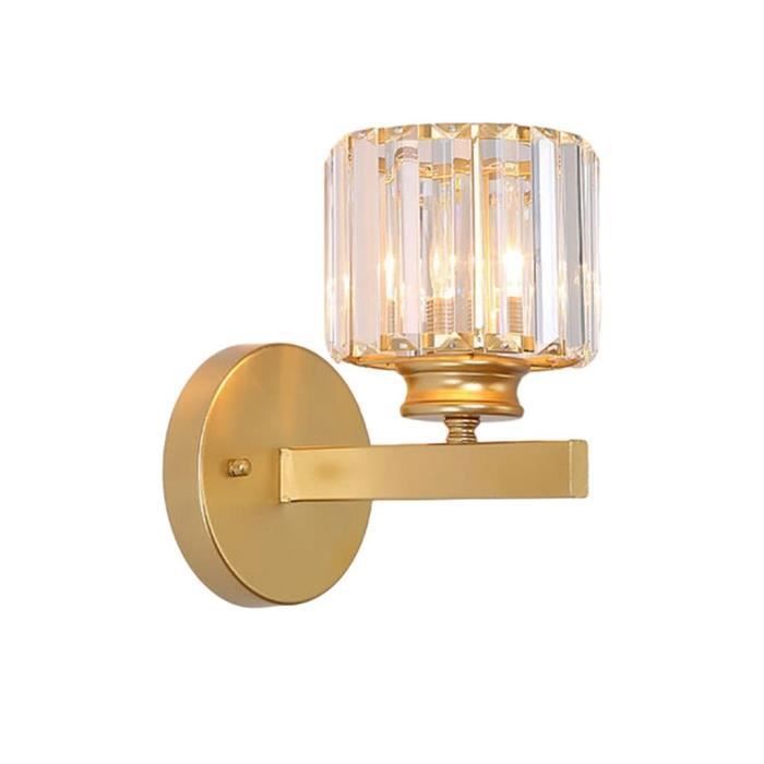 Applique murale haut / bas luminaires déclairage LED veilleuse à économie dénergie murale pour chambre de chevet Ronde dor