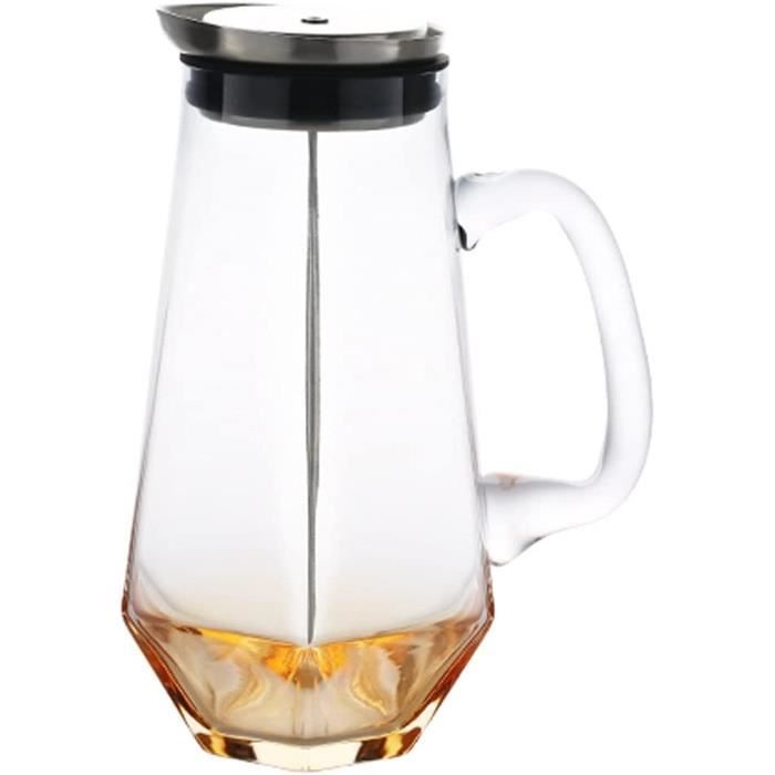 Carafe D'eau Réfrigérateur 2,2 Litres Avec Couvercle - En Plastique PP Alimentaire, Bec Verseur Pratique