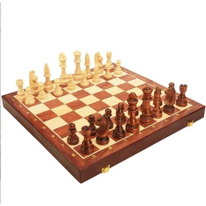 Jeu De Dames Et échecs Plateau Acajou - Jeu De Stratégie Bois France RARE