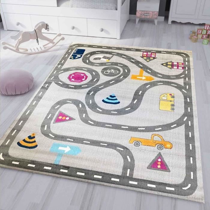 Tapis De Jeu Route Pour Voitures Jouets - 83x58cm Imperméable - Carte Ville Avec Bâtiments - Pour Enfants