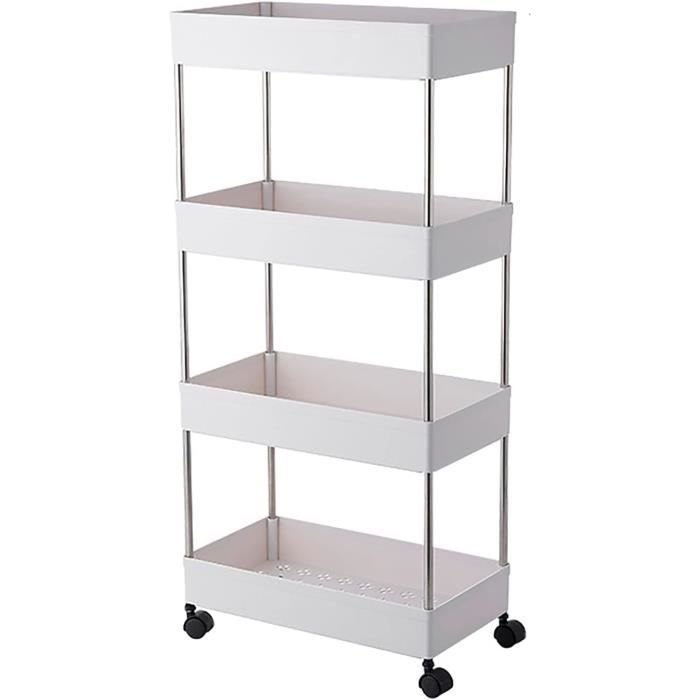 Étagère De Rangement Métallique 4 Niveaux – Réglable En Hauteur, Capacité 1000 Lb, Pour Garage, Cuisine, Salon Ou Salle De Bain, Montage Facile Sans Outil