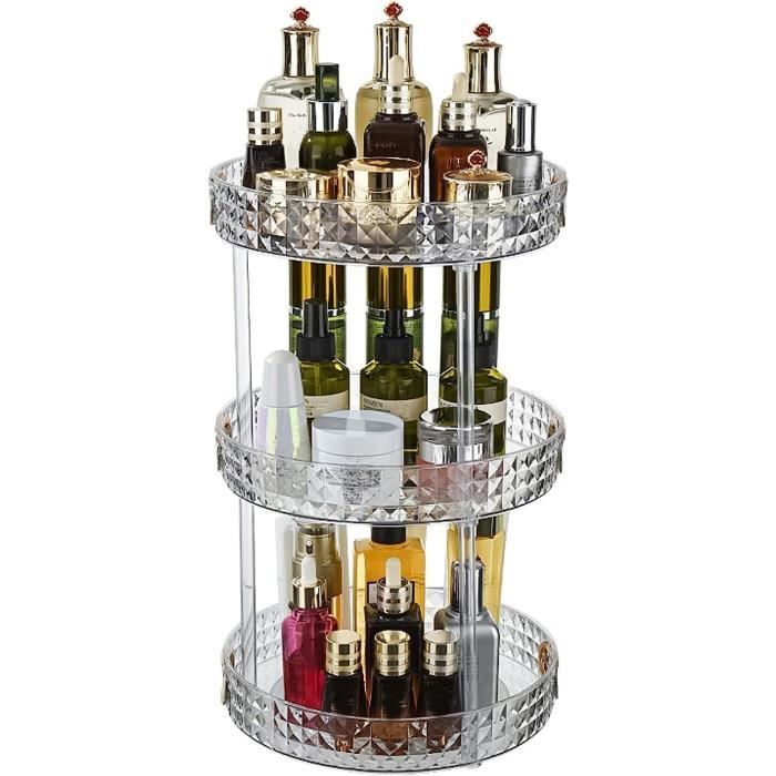 Chariot De Rangement 3 Niveaux IDMarket - Acier Noir - Roulettes - Desserte Mobile 44x36x75 Cm