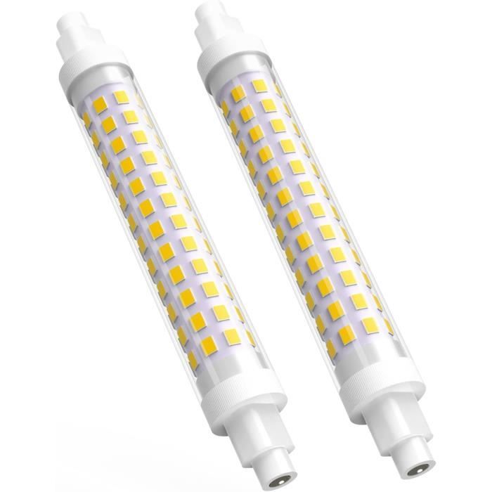 Hsientpe Ampoule LED R7S 78mm 10W équivalent à Ampoule Halogène 100W,Tube  R7S LED Lumière Blanc Naturel 4500K,1000LM avec Large Angle de Faisceau