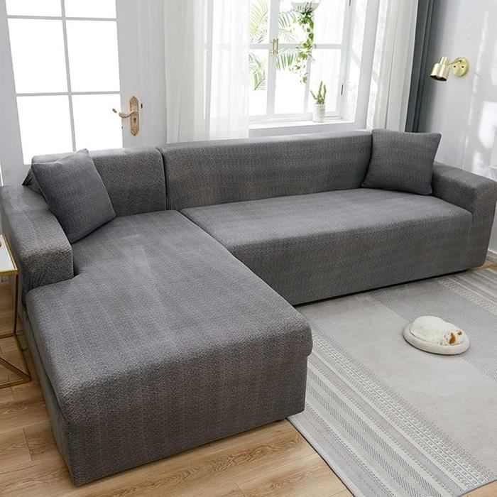 Housse de Canapé d'angle Extensible 2 Pieces, Housse de Canapé