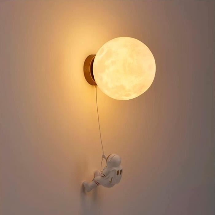 Applique murale dintérieur applique murale moderne 15 cm applique murale LED design lune et astronaute