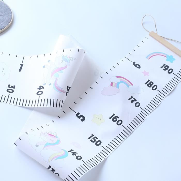 croissance mesure taille Règle toise bois pour bébé garçons filles unicorn Décor de la chambre 200cm *20cm HIFOT toise murale enfant Licorne 