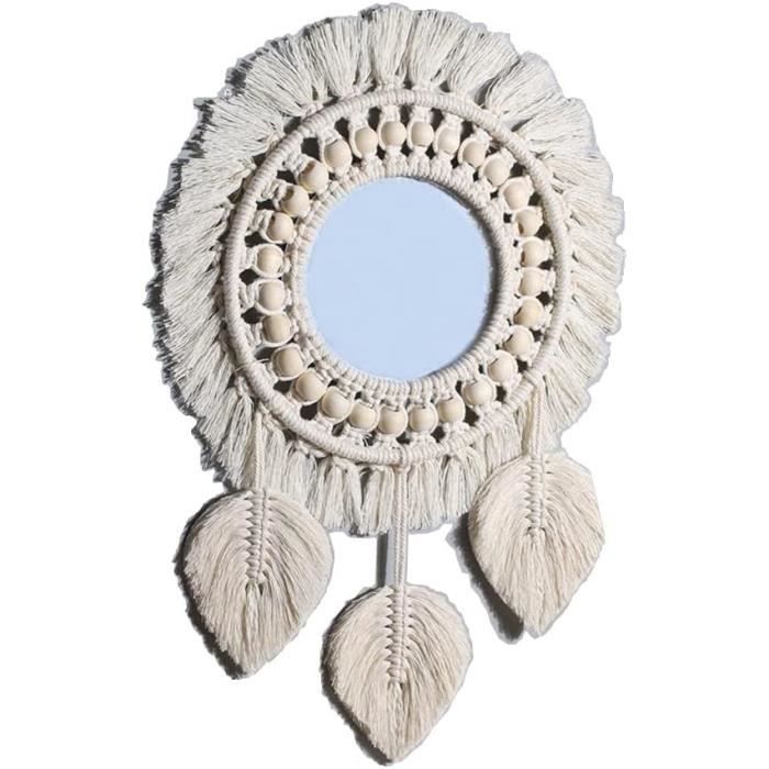 Porte-clés Fleur En Laine Blanche Tricoté Main - Muguet Décoratif Pour Clés, Sac, Voiture - Cadeau Anniversaire, Fête