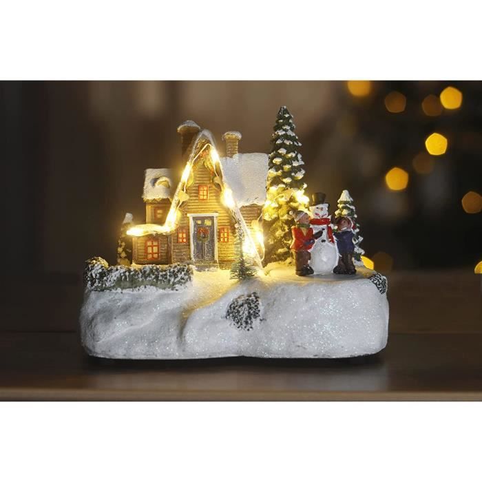 CDAnimé Noël Carol Village Scène de la Nativité Noël Décoration