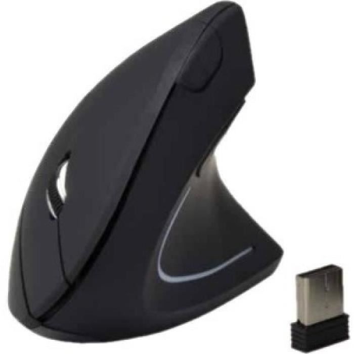 MCL SAMAR Souris SS-618DW/N – Ergonomique – Pour droitiers -6 boutons – Sans fil – 2.4 GHz – Noir