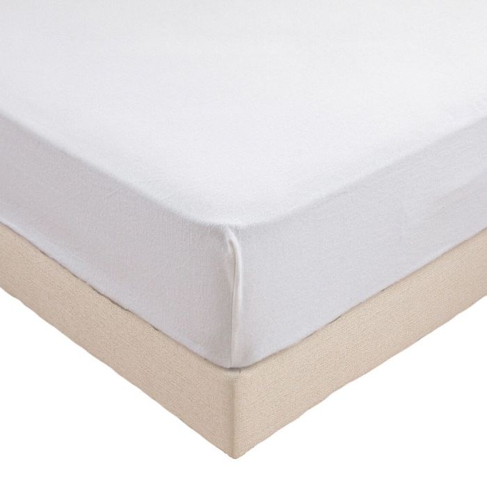 ALPES BLANC - Protège matelas 140x190 cm imperméable en molleton coton 200g/m² - Alèse respirante forme drap housse bonnet 30 cm ALPES BLANC - Protège matelas 140x190 cm imperméable en molleton coton 200g/m² - Alèse respirante forme drap housse bonnet 30 cm