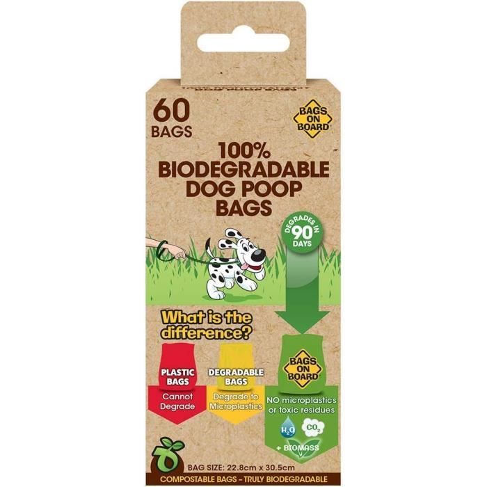 Sacs à Couches Biodégradables ECO Bambi Baby – Lot De 300, Compostables, Antibactériens | Pour Bébé Et Déchets Sanitaires
