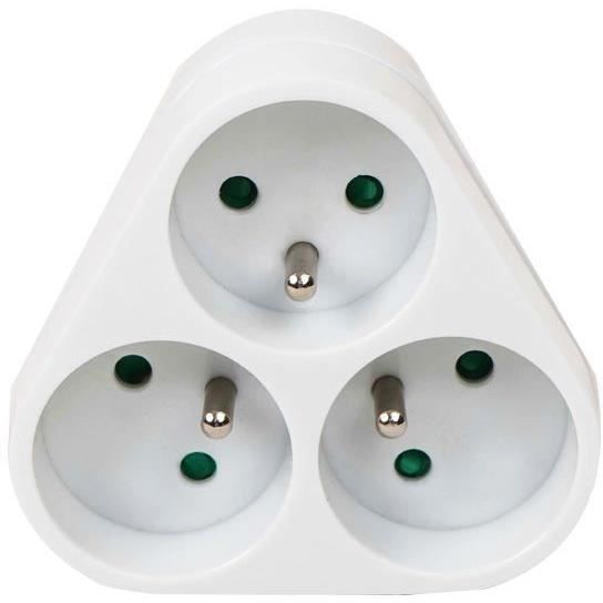 Multiprise Triplite Triangulaire 16A - Noir - Zenitech