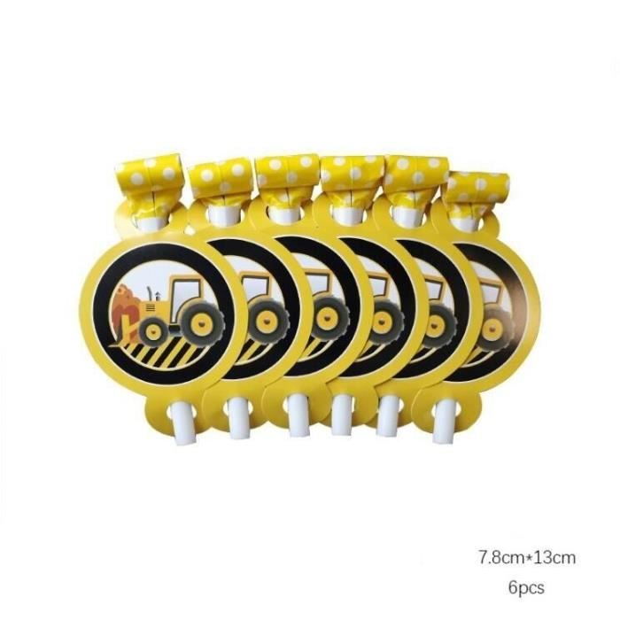 1 Ensemble Construction Guirlande Joyeux Anniversaire Pelle Banderole De Vehicules Banderole D 6pcs Blow Dragon Fjfk Cdiscount Maison