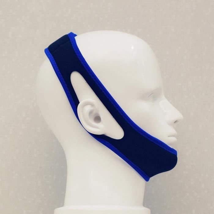 Ceinture apnée du sommeil menton sangles de soutien pour la nuit Anti ronflement mentonnière