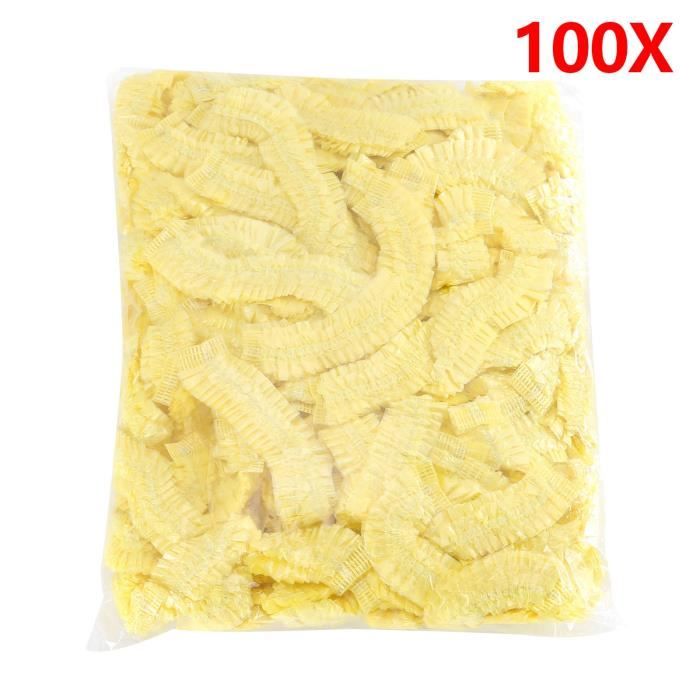 Lot De 100 Bonnets De Bain Jetables, Bonnets De Douche Pratiques Bonnets De Bain Spa Impermeables 86197415