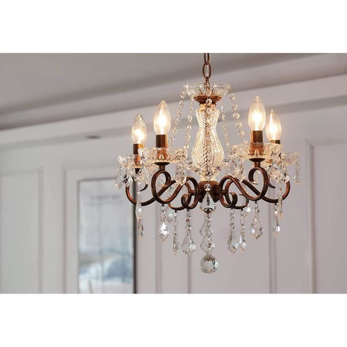 lustre de la campagne Saint Mossi 5 lampes dans le style rustique de la ferme lustre de la ferme