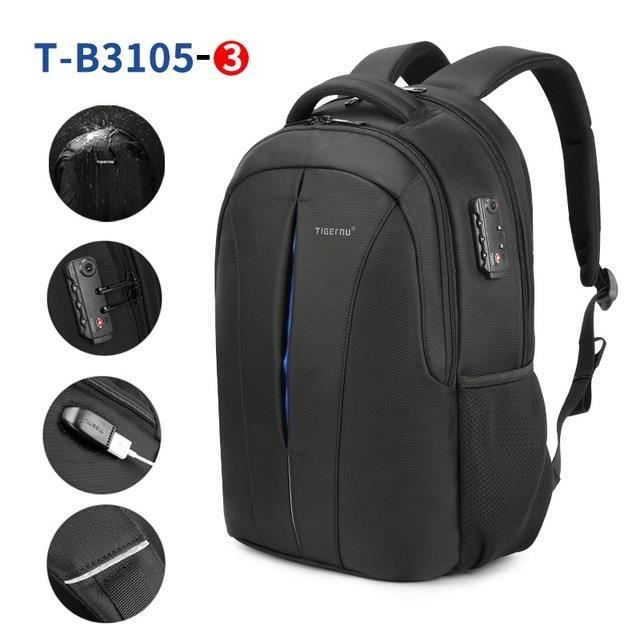 Tigernu Pro - sac à dos pour ordinateur portable - sac à dos antivol - sac  à dos homme